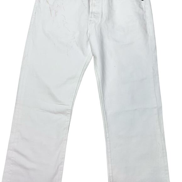 Levis 501 Original Fit Jeans 31x32 White Straight Leg Button Fly 100% Cotton New - Picture 7 of 14